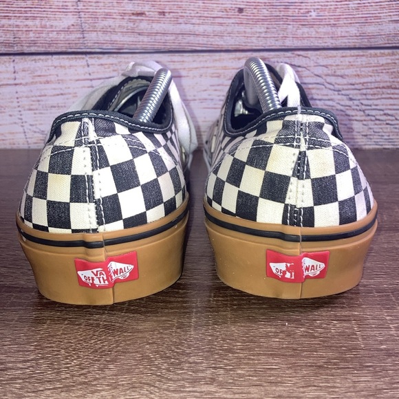 VANS Black Off-White Checkerboard Squares Gum Block Low Shoes Men's 13 - Picture 5 of 10